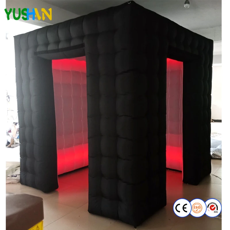 Надувная фоторамка Hot Cube со светодиодной лентой и воздуходувкой|booth|booth photo |