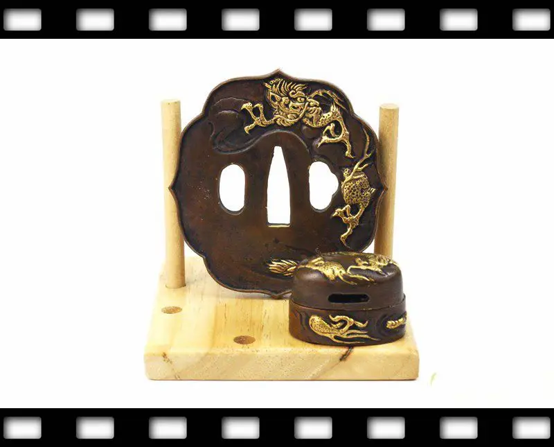 TFK023 самурайский Катана Дракон волна TSUBA фучи Кашира фитинги для DIY|fitting| |