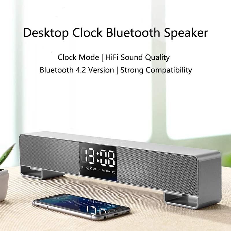 M05 Hi Fi Bluetooth Динамик Портативный FM радио Светодиодный дисплей беспроводной