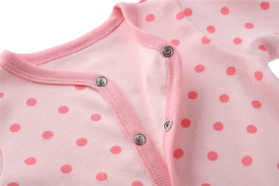 Модный хлопковый комбинезон с длинными рукавами для новорожденных 4 шт./компл. |