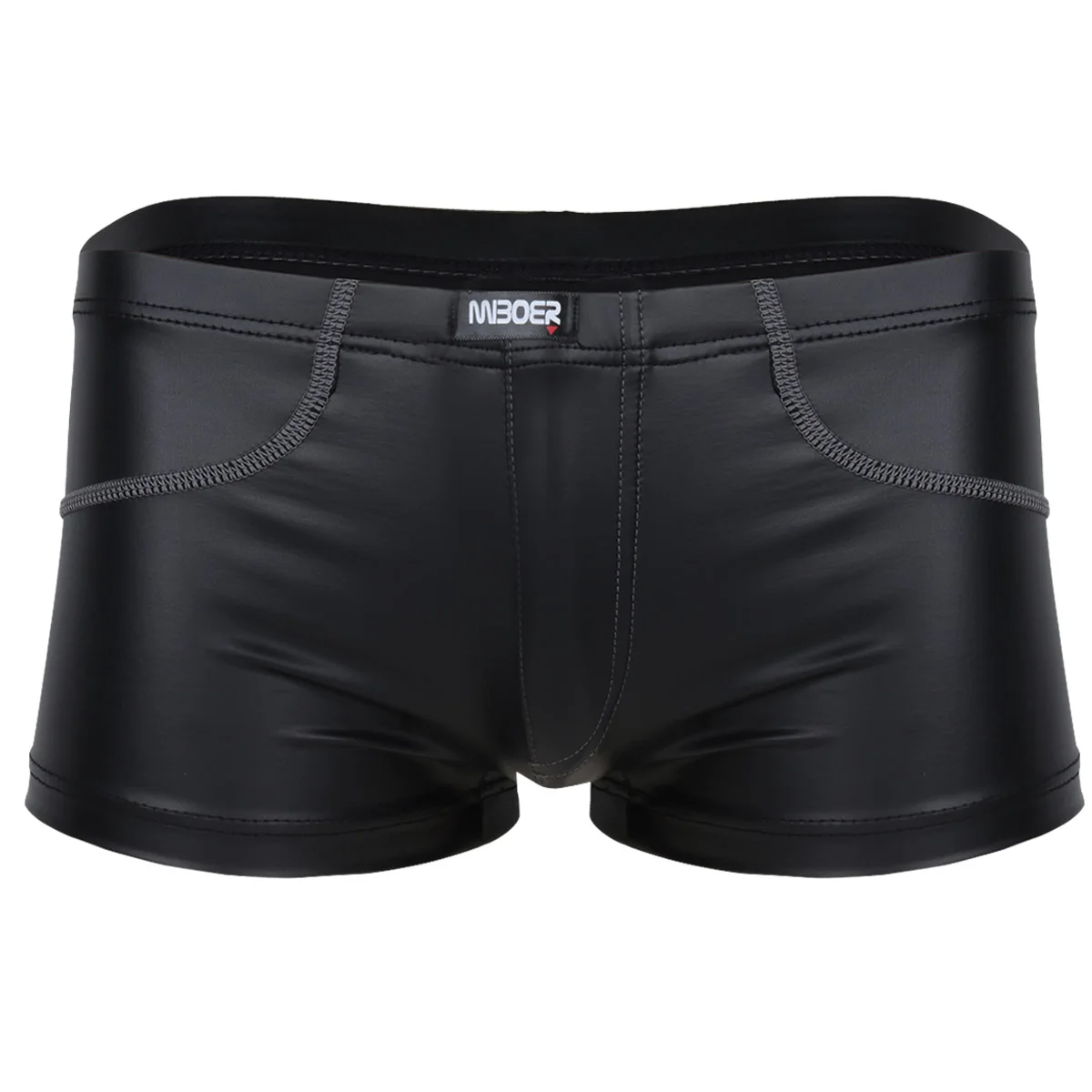 IEFiEL мужские трусы Wetlook боксеры шорты из лакированной кожи Jockstraps Нижнее белье Трусы для геев мешочек Слип Hommes мужские трусы