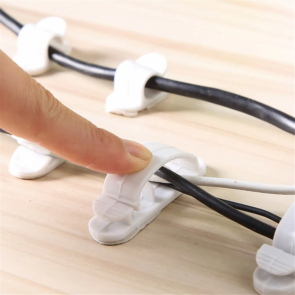 10 шт. самоклеящийся клейкий провод хранение зарядных устройств держатель кабеля