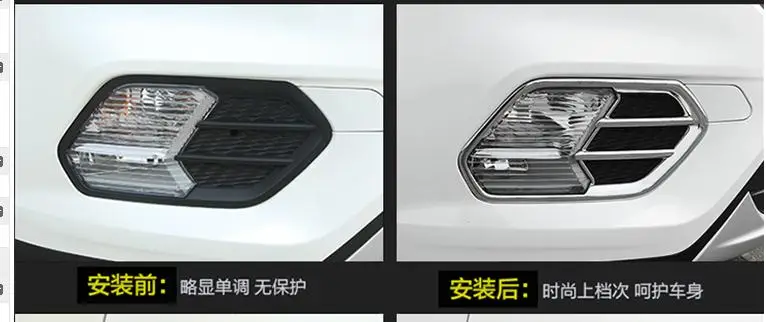 Для Ford Kuga Escape 2017 2018 ABS Хром Передняя противотуманная фара крышка Накладка
