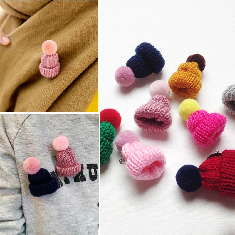 Модные 10 шт./лот многоцветные шерстяные шляпы ручной работы diy серьги материал