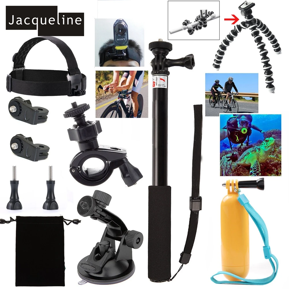 Jacqueline для базовых аксессуаров комплект экшн камеры Sony Hdr as15 As20 As30v As100v As200v az1 Mini