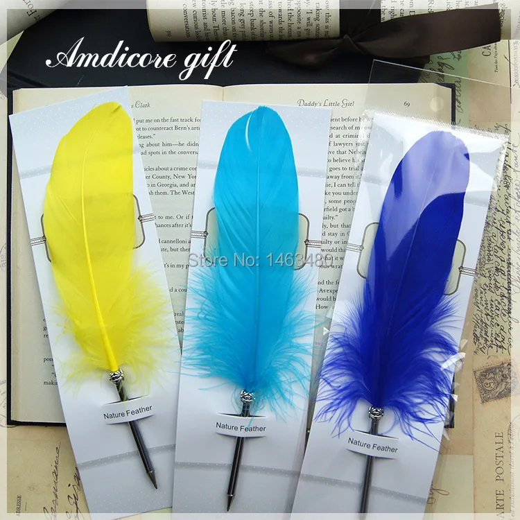 14 расцветок. Милая и элегантная ручка-перо. Шариковая ручка. Ручки со скидкой.