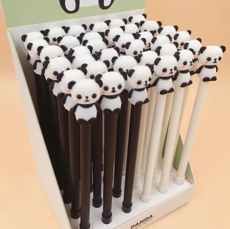 

4 Pcs/set Cute Animal Panda Silicone Gel Pens School Office Writing Kids Gifts Signature Pens Korean Stationery