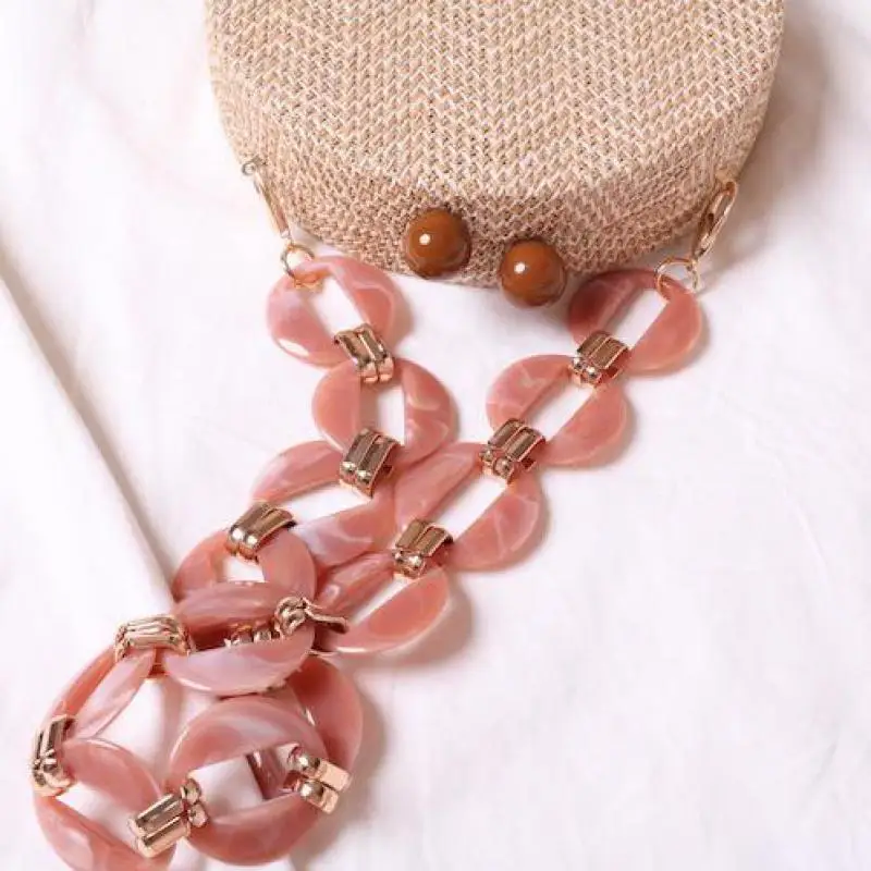 2019 желе Акриловые цинковый сплав высокого цвета сумки цепи легкий вес сумка