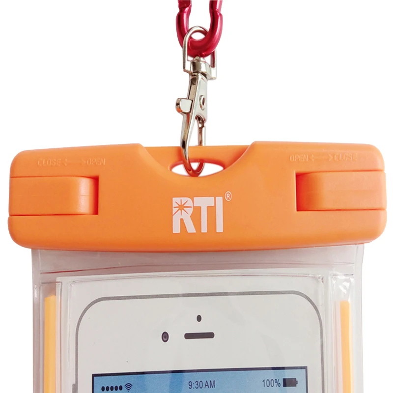 RTI 19.8X10.5X0.4cm Phone Cover Bag With Climbing Hook High Quality PU 10m Waterproof Depth Mobile Pouch Liminous Case | Спорт и