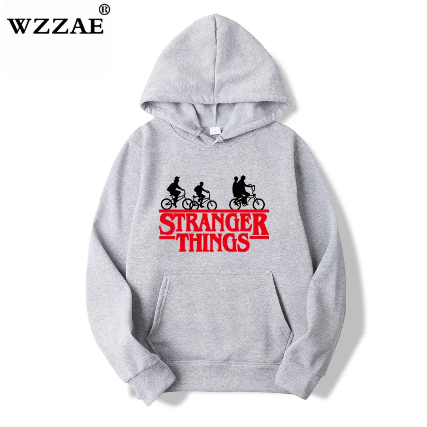 Мужская и Женская толстовка с надписью Stranger Things осенняя Толстовка в стиле