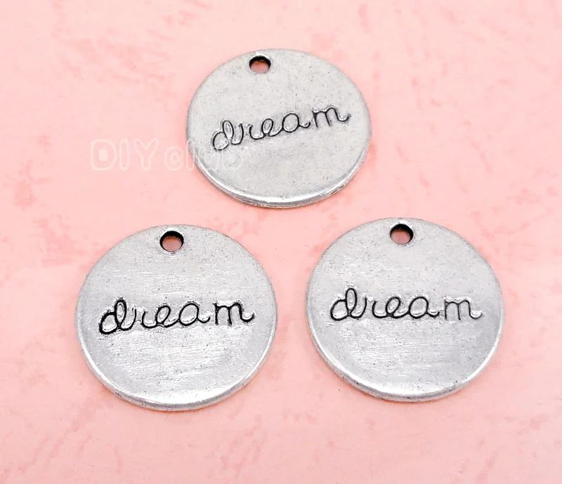 

30pcs-Antique Silver Dream Charms Pendant 20mm