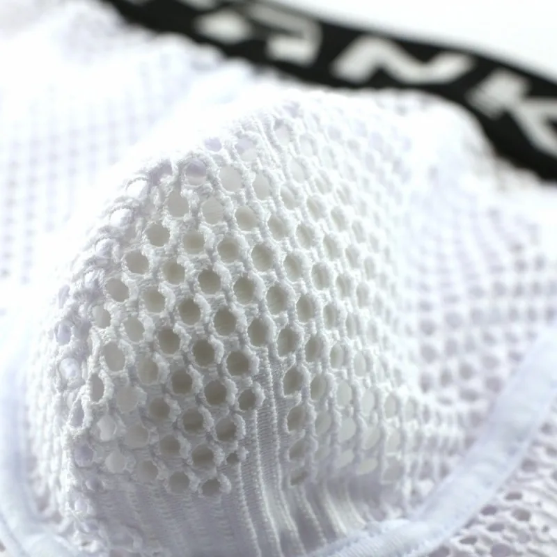 Мужские трусы брифы из прозрачной сетчатой ткани черные дышащие с U образным