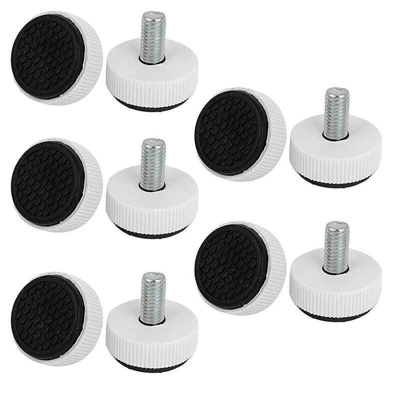 

M8 x 15mm Adjustable Screw on Furniture Glide Leveling Feet Leg 10pcs