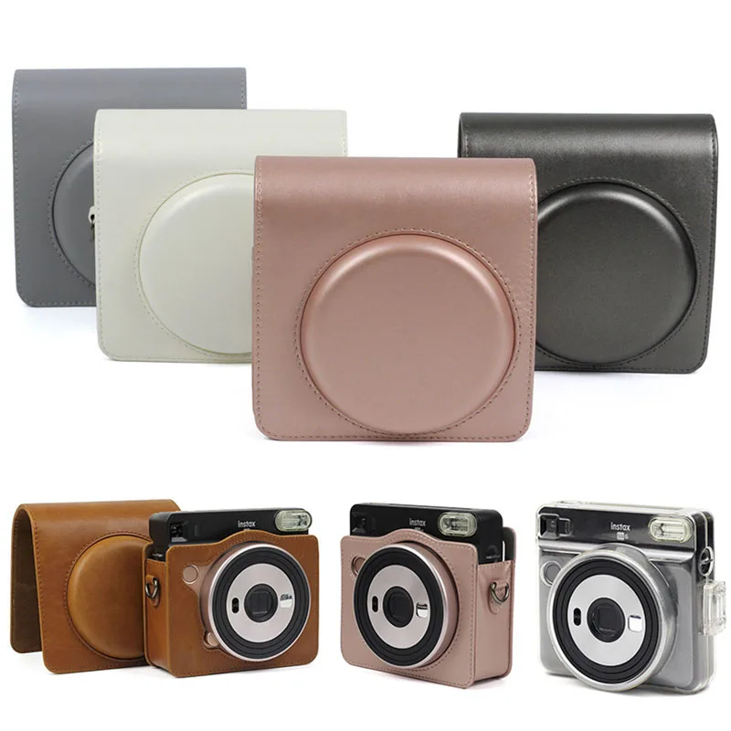 Чехол для Камеры Funda Instax для Fujifilm Instax квадратная SQ6 мгновенная камера PU кожаные сумки с плечевым ремнем для чехлов Instax SQ6
