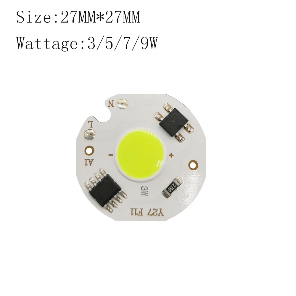 Светодиодный чип COB светильник 3 Вт 5 7 9 15 RGB AC220V нет необходимости водитель Смарт