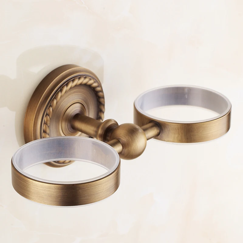 Держатели для чашек и стаканов 2 Керамика чашки античная латунь Зубная щётка