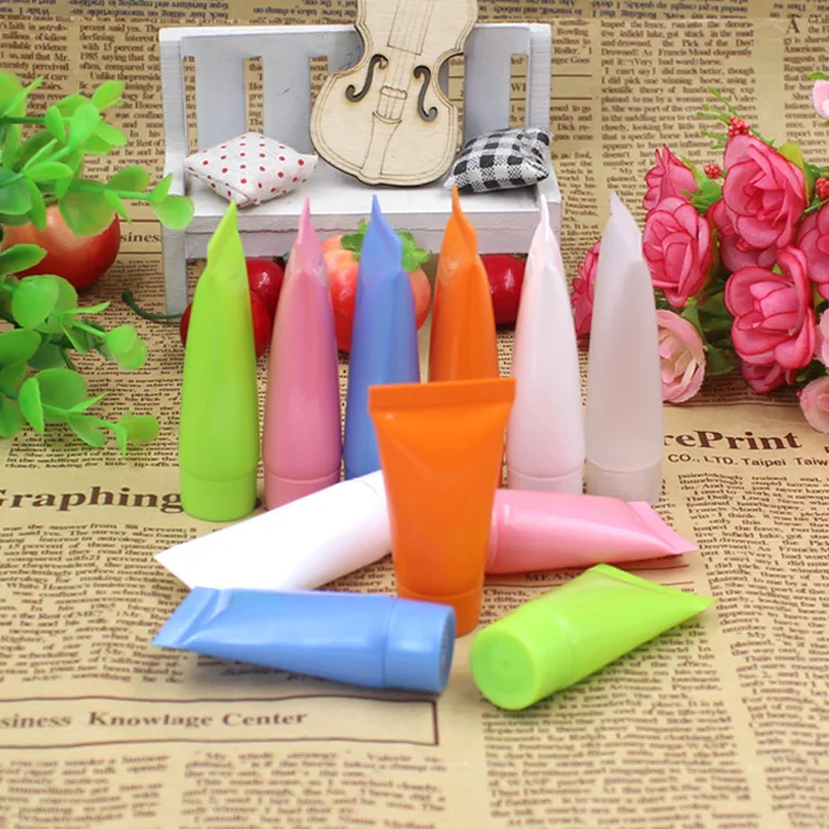 

100pcs/lot 5 ml Empty Plastic Cosmetic Tube Squeeze Lotion Bottle Facial Cleanser Containers Travel Face Cream Sample Gel Vials