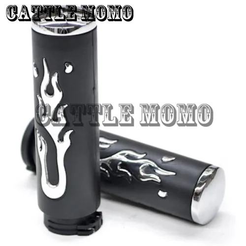 

New Arrive 1" 25mm Flame Hand Grips Motorcycle Handlebar Grip for Harley For Honda Kawasaki Yamaha KTM Suzuki Dirt Pit Bike