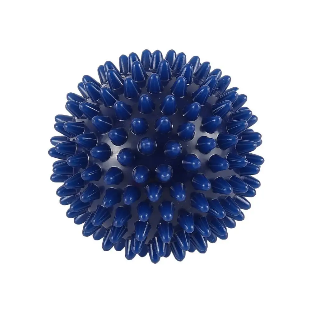 blue 6 см ПВХ высокой плотности колючий Массажный мяч боль в ногах подошвенный фасциит Reliever лечение Ежик мяч акупрессурный массажер мяч - Цвет: blue