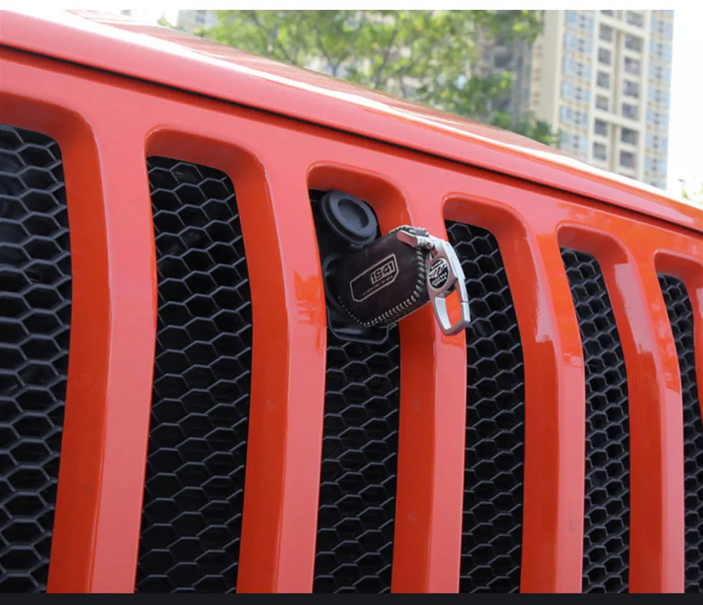 MOPAI Car Grilles Smart Locks Cover for Jeep Wrangler JL Car Hood Latch Catch Lock Kit for Jeep JL Wrangler Car Accessories