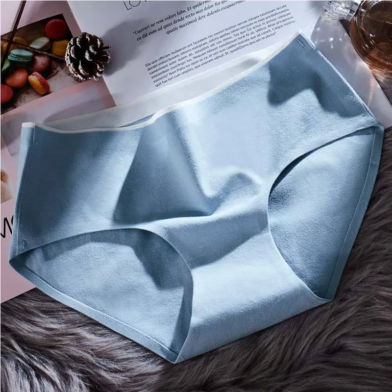 blue exy, женские трусики, модные женские шорты, хлопковые трусы, женское нижнее белье, одноцветные бесшовные трусики для девушек, женские трусики, размеры - Цвет: blue