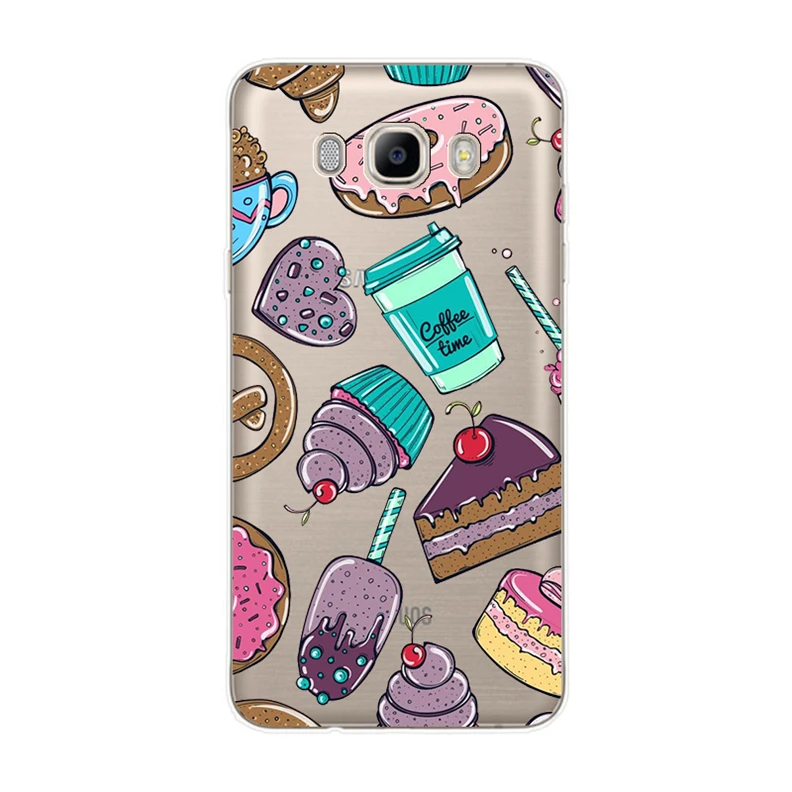 Мягкий силиконовый чехол для Samsung Galaxy J7 2016 J710 ТПУ с милым рисунком J 7 710 Fundas capa |