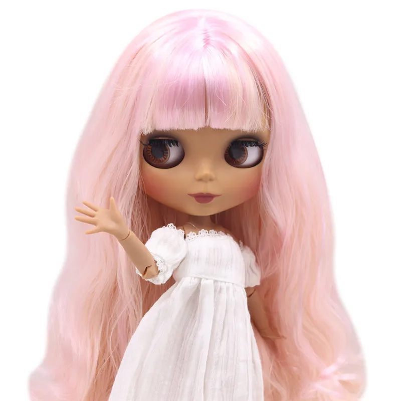 

ICY DBS Blyth doll No.BL1017/2352 Pink mixed hair JOINT body Black skin Matte face 1/6 BJD ob24 anime