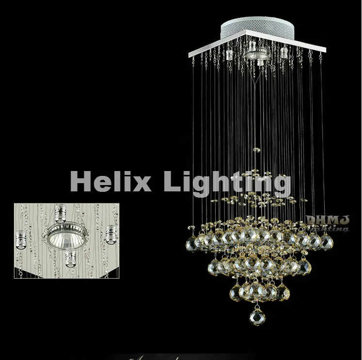 Современные Люстры d200 мм Хрустальная Подвесная лампа первого уровня K9