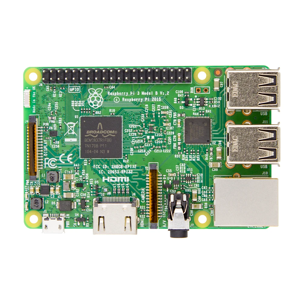 Raspberry Pi 3 Model B 1 Гб RAM Quad Core 2 ГГц 64 бит CPU WiFi и Bluetooth сделано в Великобритании|raspberry pi