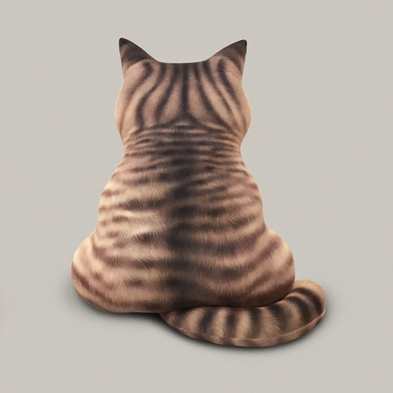 Мультяшная Милая 3d подушка на заднюю панель для кошки подарок девочки плюшевая
