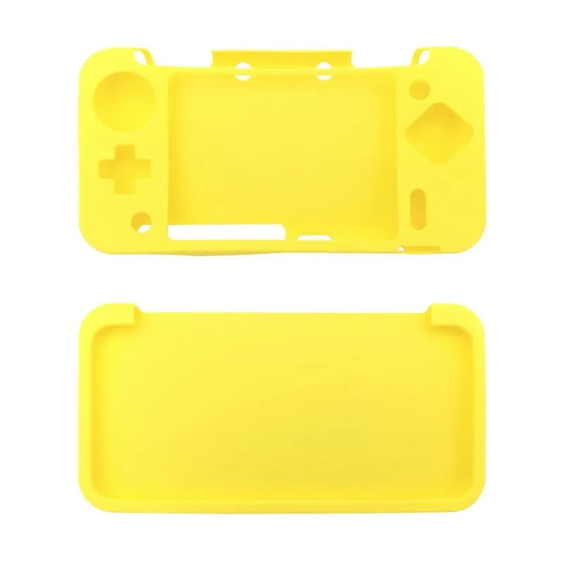 Цвет: желтый Jeebel NAND 2DS XL LL чехол игровой автомат силиконовый Полный Чехол резиновый корпус мягкий кожаный чехол ручка чехол - Цвет: Цвет: желтый