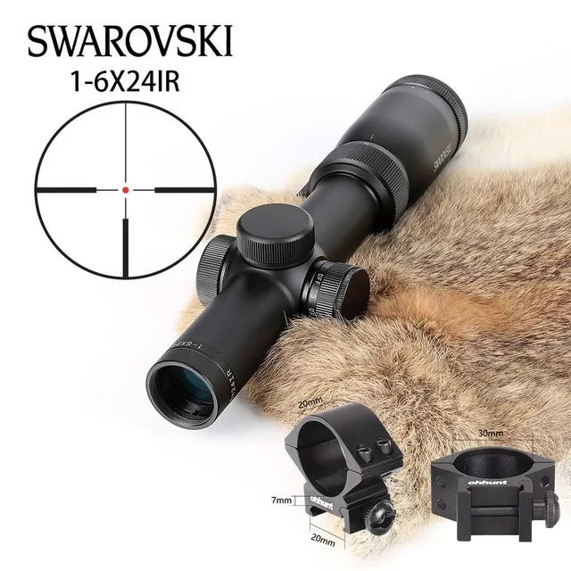 8 Тактический имитация Swarovskl круговой точечный прицел 1-6x24 IR Riflescope оптический прицел Красная точка Сетка прицел Охотничья винтовка прицелы - Цвет: 8