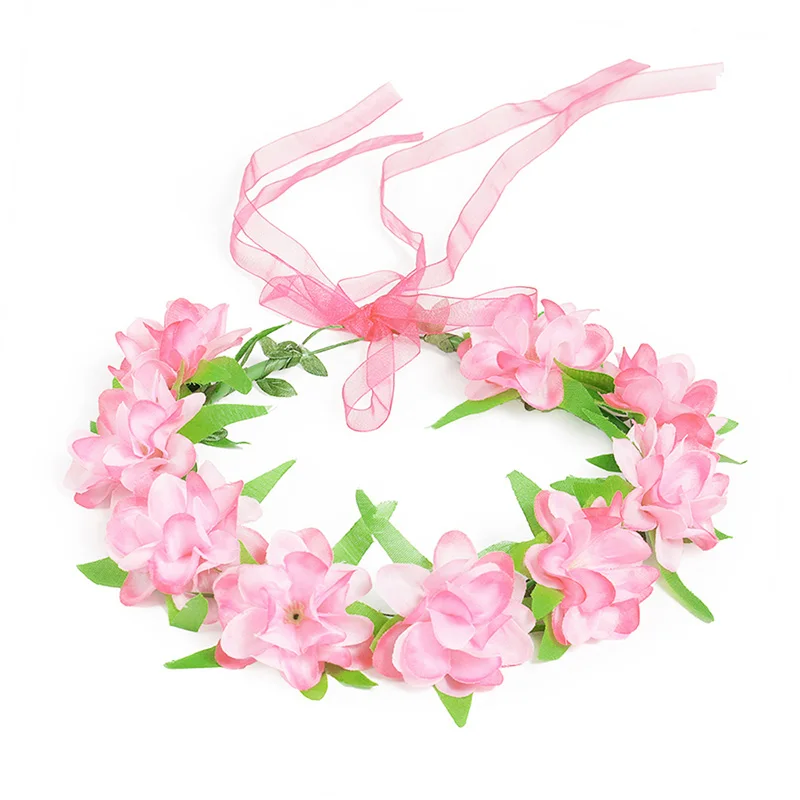 YOFEEL Girls Cloth Flower Wedding Pageant Festival Birhtday Party Hair Accessories Floral Hoop Headwear Kids Moana Fairy Garland | Детская