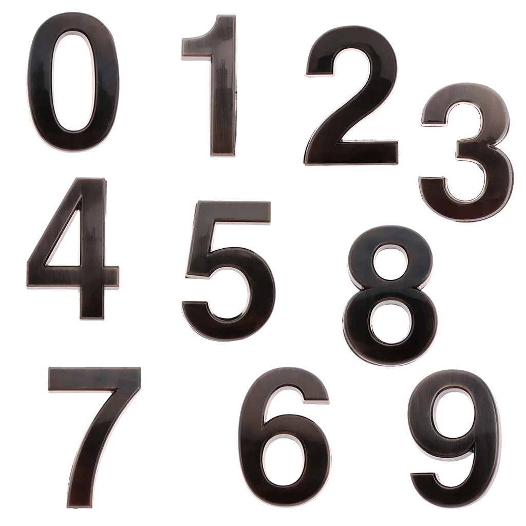 Современный серебристо-серый дом Адрес двери отеля налет номер стикер с цифрами