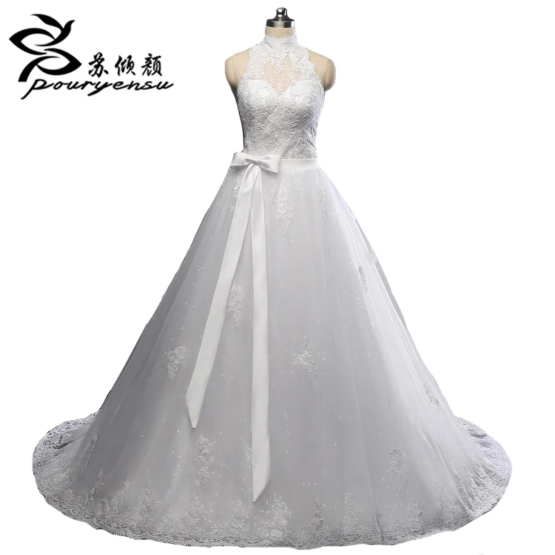 Vestido De Noiva 2016 Сексуальная Кружево свадебное платье Свадебное со съемной юбкой