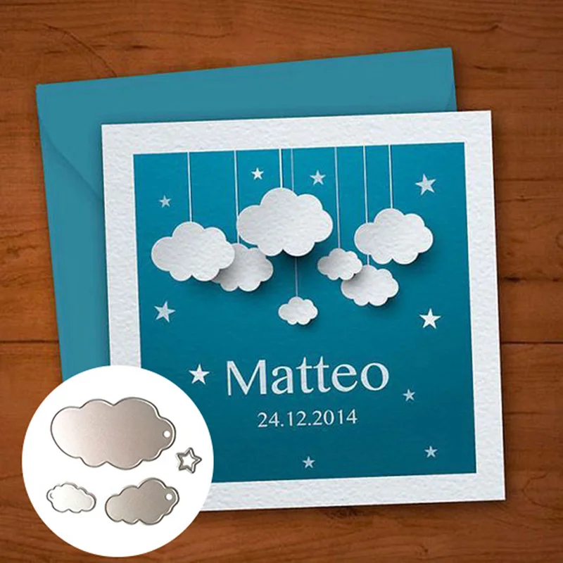 4 шт./компл. резные штампы облака звезда набор Альбом для художественных занятий