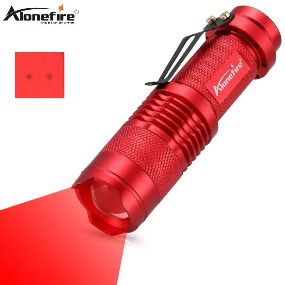 AloneFire SK68 миниатюсветильник ный регулируемый красный фонарь фонарик с