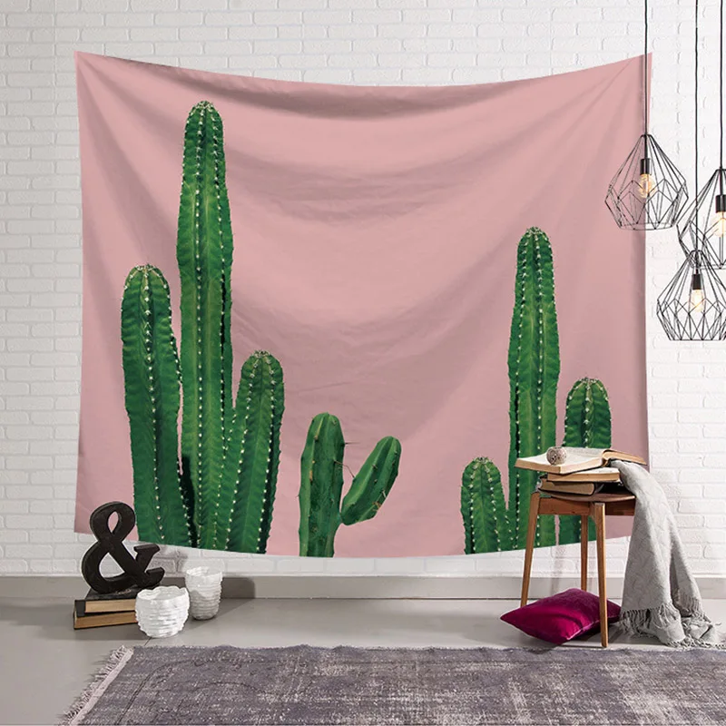 

Tropical Plants Cactus Tapestry Mexican Style Wall Hanging Home Textile Girls Room Decoration Accessories