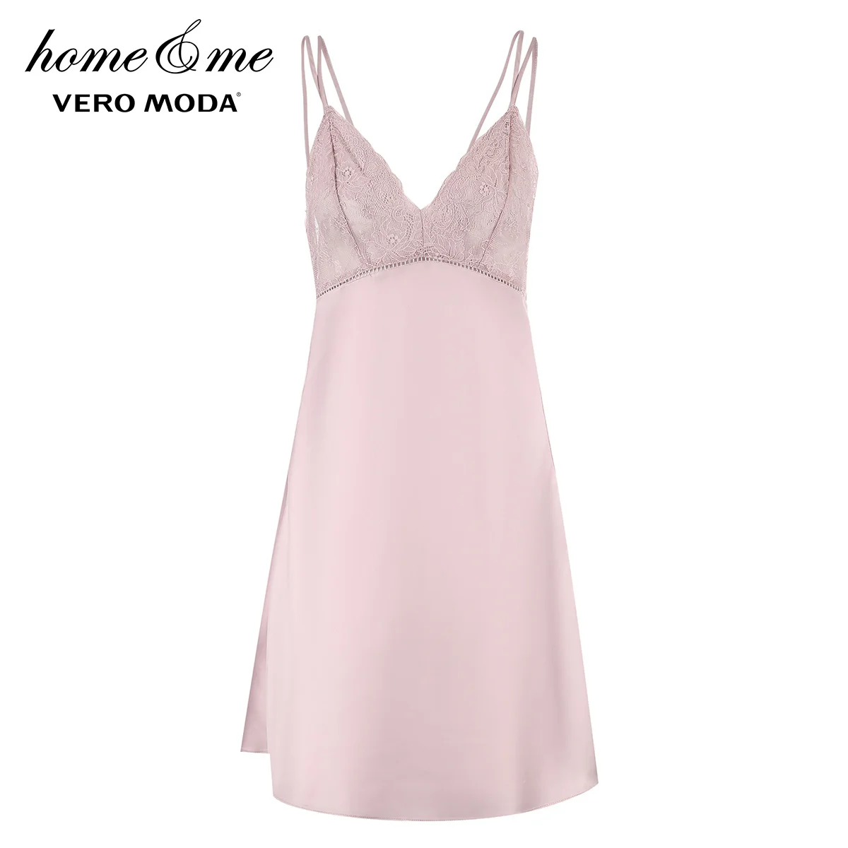 Vero Moda женское черное кружевное сексуальное платье-комбинация миди ночная