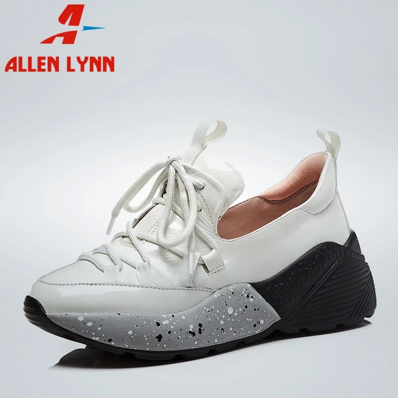 ALLENLYNN 2020 новые удобные женские кроссовки из натуральной коровьей кожи на