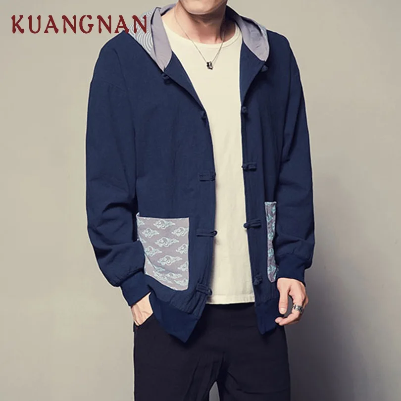 KUANGNAN/Повседневная куртка с капюшоном для мужчин уличный стиль 5XL бомбер мужская