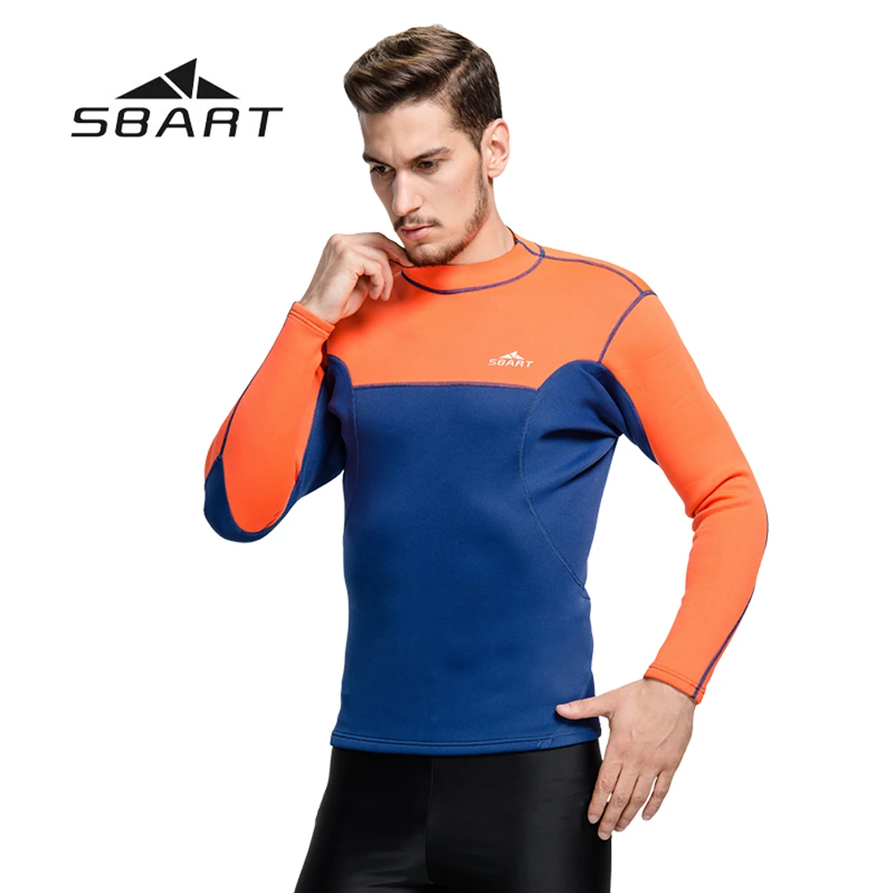 SBART 2MM Neoprene Long-Sleeve Tops Swimsuit Warm Scuba Diving Beach Rash Guard Men Snorkel Surf Clothes Fishing Snorkeling | Спорт и
