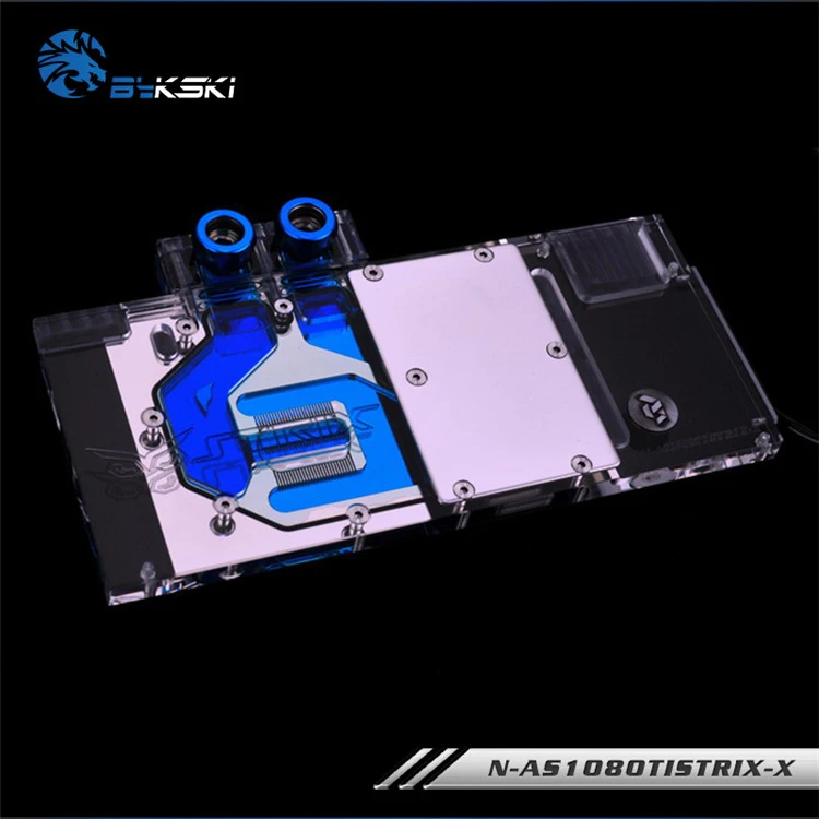 BYKSKI для ASUS ROG STRIX GTX1080TI O11G GAMING/1080/1070 O8G GAMING/1070TI. Полная крышка GPU водяного блока. P/N: N