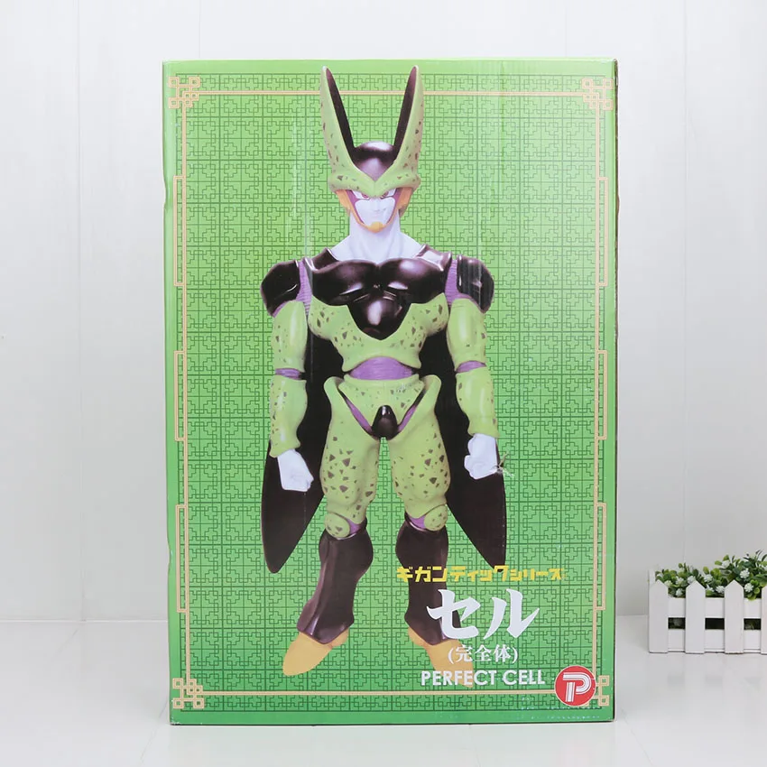 44 см Большой размер Dragon Ball Z Son Goku фигурка Супер Saiyan Buu сборный Cel Dragon Ball фигурка ПВХ Коллекция Модель игрушки - Цвет: cell box