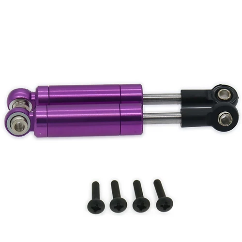 Purple 2 шт сплав алюминиевый передний амортизатор демпфер масляного типа для Rc хобби модель автомобиля 1/14 Lc гоночный Полный серии HM6093 BE6093 - Цвет: Purple