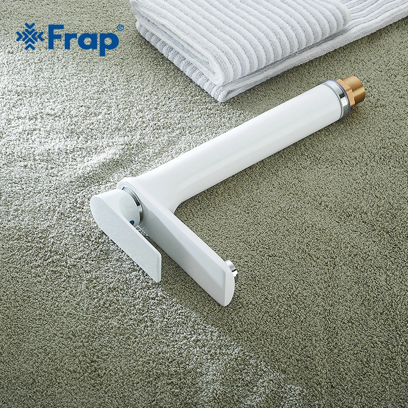 Frap кран для раковины с одной ручкой, белый кран для горячей и холодной воды, кран для раковины, кухонный кран, аксессуары для ванной комнаты Y10111