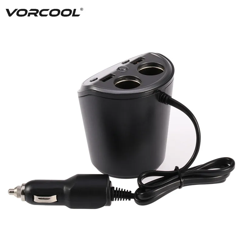 VORCOOL Авто прикуриватель адаптер зарядного устройства с двойным USB Bluetooth Hands Free fm-передатчик для телефона MP3 зарядное устройство адаптер