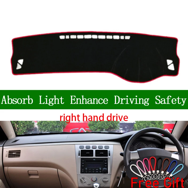 

For CHERY A5 cowin 3 2006 2007 2008 2009 Right Hand Drive Dashboard Cover Car Stickers Dash Mat Carpet Interior Accessories