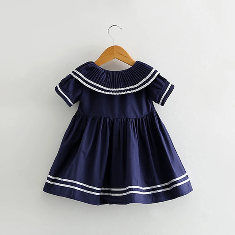 JOMAKE/платье для девочек коллекция 2018 года летняя одежда в морском стиле с бантом и