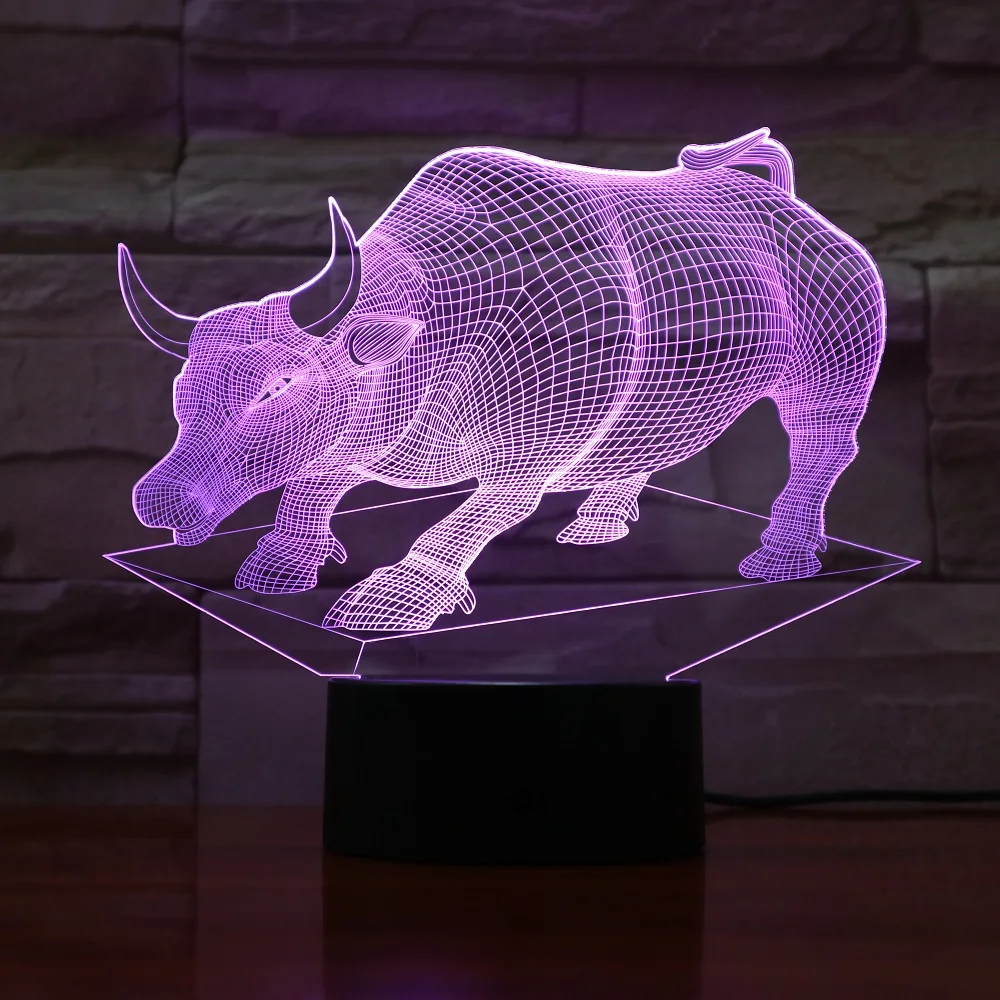 3D Акриловый светодиодный ночник с сенсорным управлением сменный сенсорный